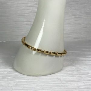 Vintage Napier Bracelet Gold Tone Tube Beads